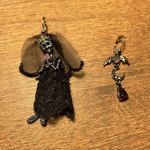 Betsey Johnson skeleton earrings